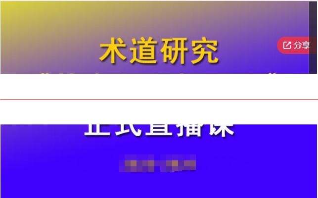 术道有方《术道研究基金班》正式直播课视频课程